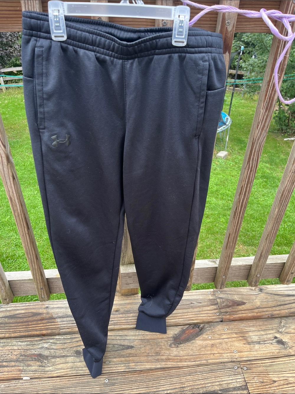 Under Armour Black Kids Fleece Joggers with Logo